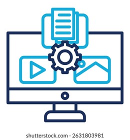 Content Management Icon Element For Design