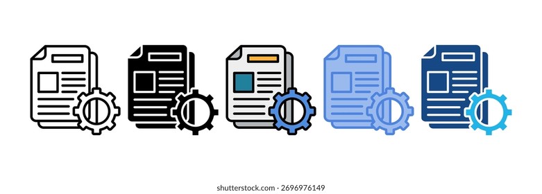 Content Management Icon Element For Design