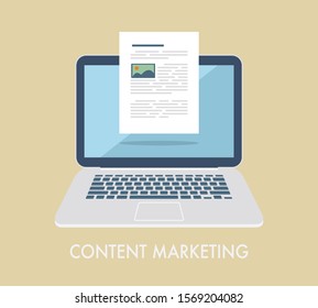 Content management Icon. Flat design vector for web