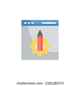 Content management icon flat style design. Content management icon vector illustration. isolated on white background.