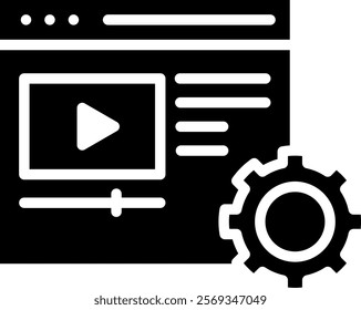 Content Management Icon Glyph Vector Illustration