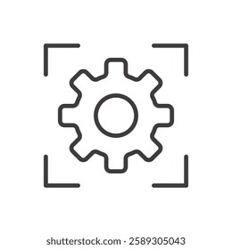 content management icon isolated stroke in black color