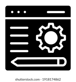 Content management icon in modern style