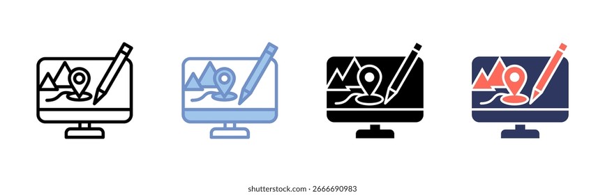 Content Management icon sheet multiple style collection