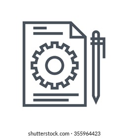 Content management icon suitable for info graphics, websites and print media and  interfaces. Line vector icon.