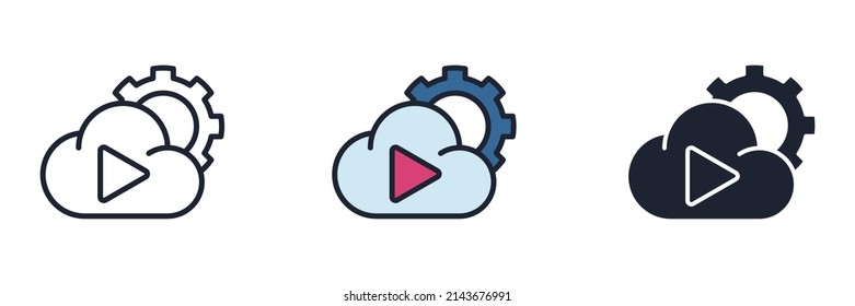plantilla de símbolo de icono de administración de contenido para la colección de diseño gráfico y web ilustración vectorial