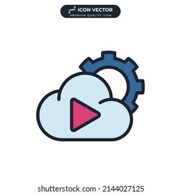 content management icon symbol template for graphic and web design collection logo vector illustration