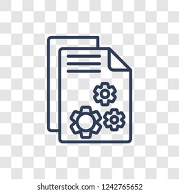 Content Management icon. Trendy linear Content Management logo concept on transparent background from Marketing collection