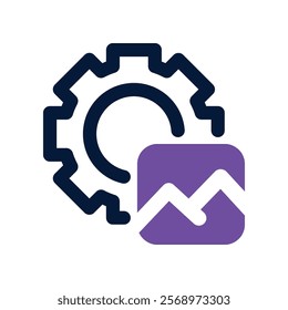 content management icon. vector dual tone icon for your website, mobile, presentation, and logo design.