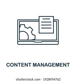 Content Management icon vector illustration. Creative sign from seo and development icons collection. Filled flat Content Management icon for computer and mobile. Symbol, logo vector graphics.