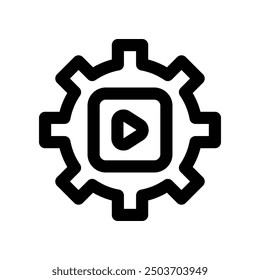 content management icon. vector line icon for your website, mobile, presentation, and logo design.