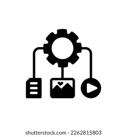 Content Management icon in vector. Logotype