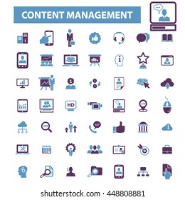 iconos de administración de contenido