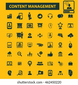 iconos de administración de contenido