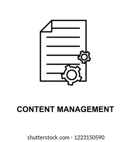 content management line icon