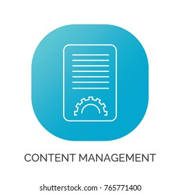 content management line icon