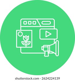 Content Management Line, Vektorgrafik-Design