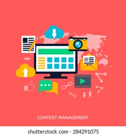 Content management SEO icons. Web development, internet marketing, web design, tags, target strategy, analysis