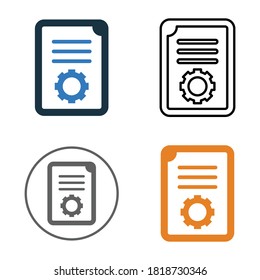 Content management, settings icon. Glyph vector isolated on a white background