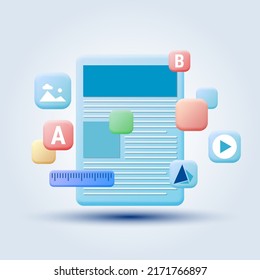 Content management system cartoon style vector concept illustration