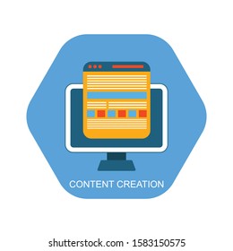 Content Management System Concept.  Business marketing flat vector concept 