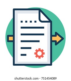 
Content Management System Flat Vector Icon 
