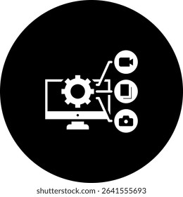 Content Management System Icon Element For Design