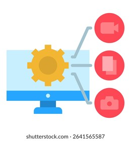 Content Management System Icon Element For Design