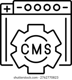 Content Management System Illustration vector Icon Design