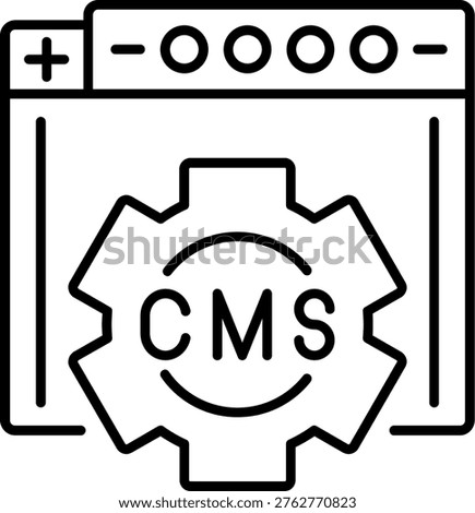 Content Management System Illustration vector Icon Design