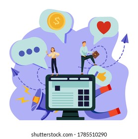	
Content management system. Software engineering, database programming. CMS development, PHP & MySql development, information architecture metaphors. Vector isolated concept metaphor illustrations.