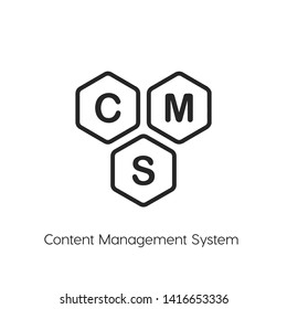 Content management system vector icon. Content management system silhouette symbol. Linear style sign for mobile concept and web design. Content management system symbol logo illustration. vector