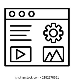 Content Management vector icon. Can be used for printing, mobile and web applications.