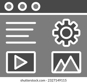 Content Management vector icon. Can be used for printing, mobile and web applications.