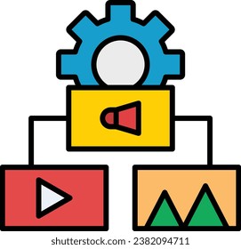 Vektorsymbol für Content Management Kann für Druck-, Mobil- und Web-Anwendungen verwendet werden.