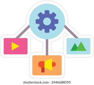Content Management vector icon. Can be used for printing, mobile and web applications.