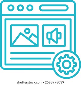 Content Management vector icon. Can be used for printing, mobile and web applications.
