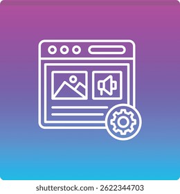 ícone de vetor do Gerenciamento de conteúdo. Pode ser usado para impressão, aplicativos móveis e da Web.