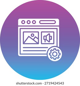 Icono de Vector de gestión de contenido. Se puede utilizar para aplicaciones de impresión, móviles y de Web.