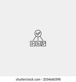Content management vector icon illustration sign