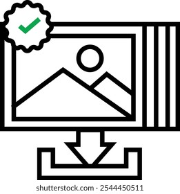 Icono de Vector de gestión de contenido ilustración de icono de marketing OnGSCE
