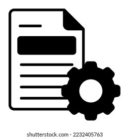 Content management vector icon in trendy style