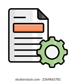 Content Management-Vektorsymbol im trendigen Stil