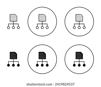 Content Management vector illustration set. Digital Marketing Hierarchy System sign in suitable for apps and websites UI design style.