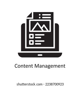 Content Management Vector Solid Icon Design illustration. Business and Finance Symbol on White background EPS 10 File