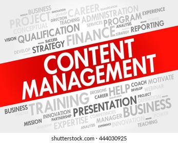 Content Management word cloud collage, business concept background