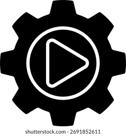 Content managing vector illustration, digital workflow and social media strategy concept, organization and scheduling design. Glyph Icon