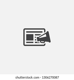 content marketing base icon. Simple sign illustration. content marketing symbol design. Can be used for web, print and mobile