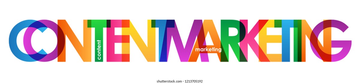 CONTENT MARKETING colorful letters banner
