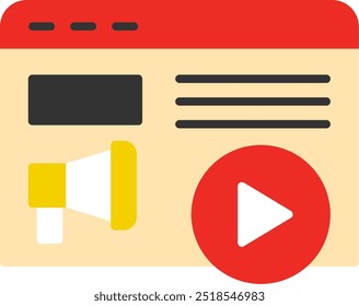 Content Marketing Flat Vector Icon Design